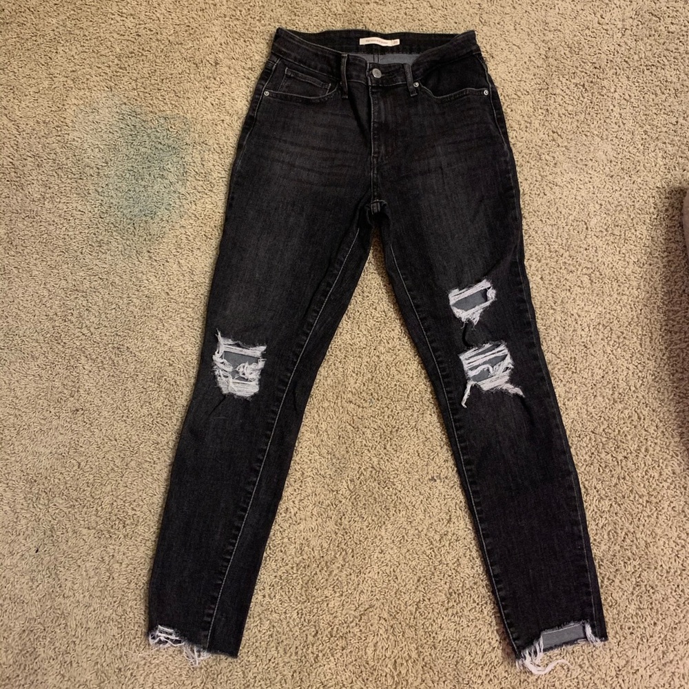 Black ripped jeans